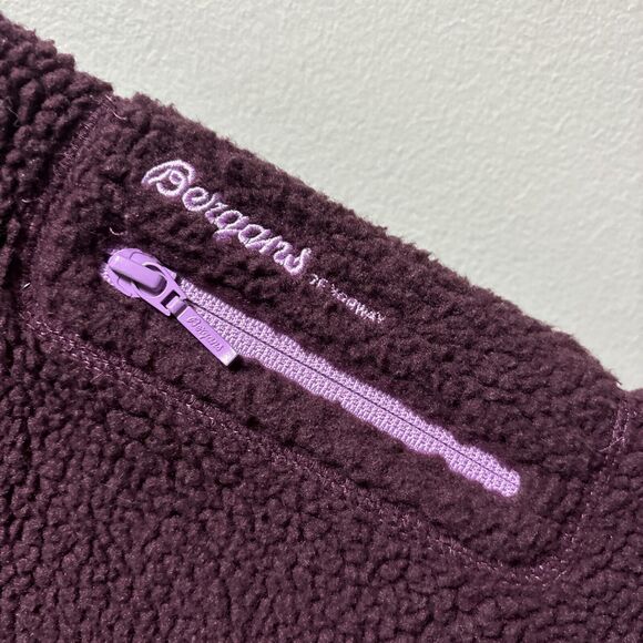 BERGANS OF NORWAY Hadsel Lady Jacket Coat Women's XS Fleece Hooded Purple Zip Up - Picture 5 of 16